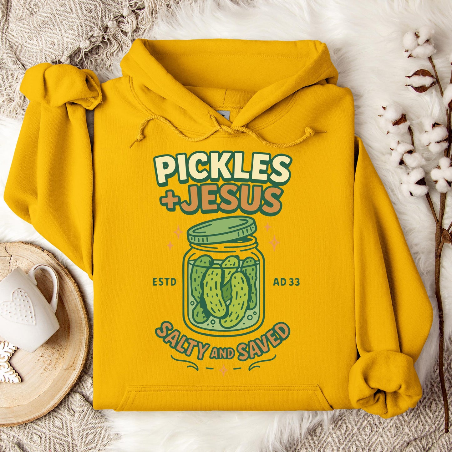 Pickles Jesus Salty And Saved Hoodie