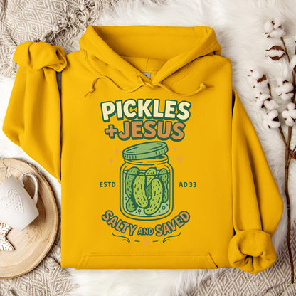 Pickles Jesus Salty And Saved Hoodie