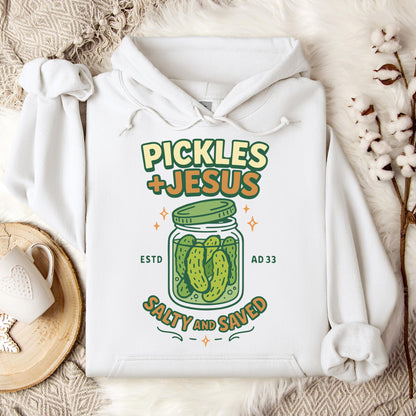 Pickles Jesus Salty And Saved Hoodie