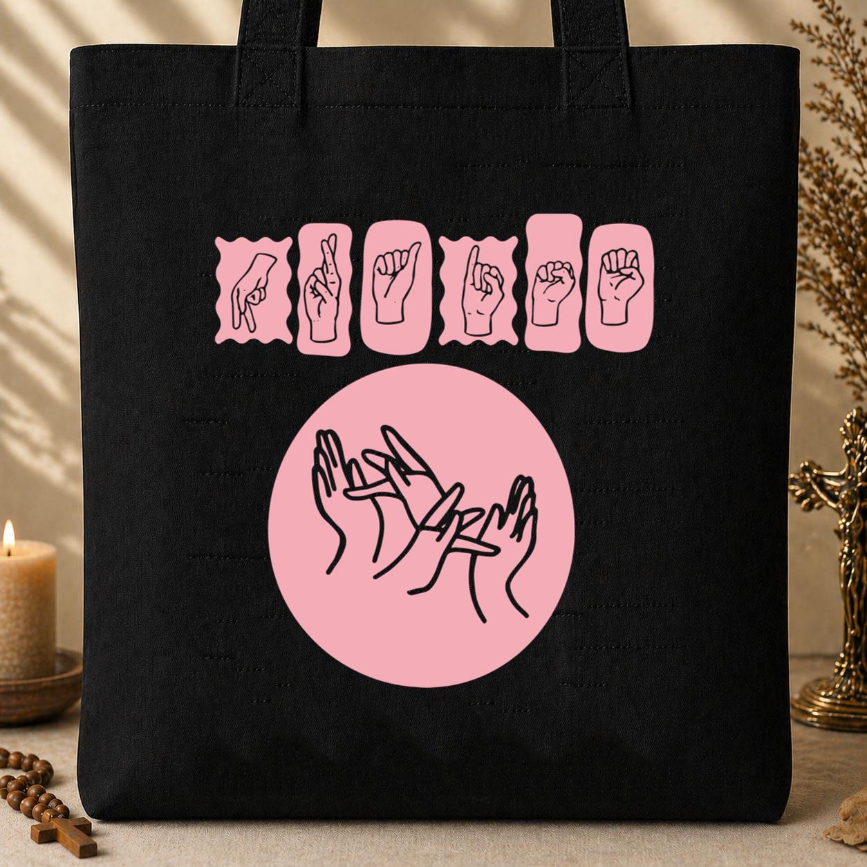 Praise Jesus ASL Tote Bag