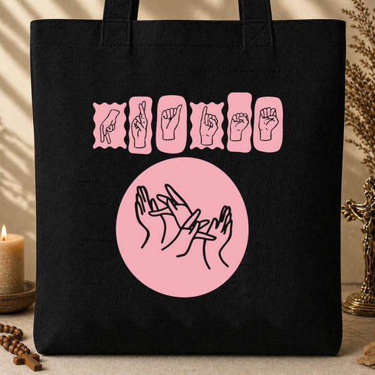 Praise Jesus ASL Tote Bag