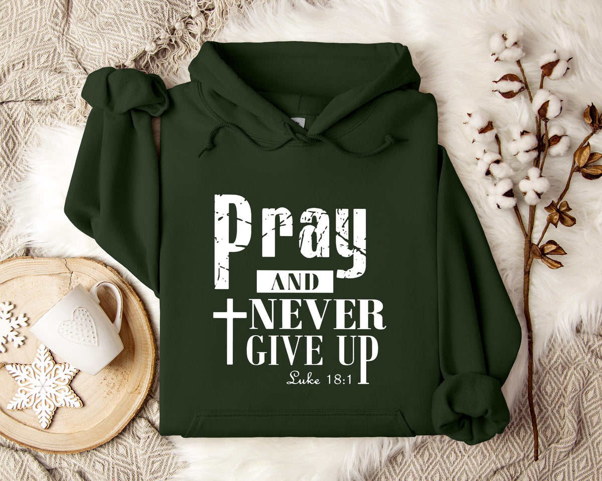 Pray And Never Give Up Luke 18.1 Hoodie