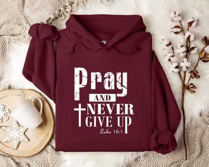 Pray And Never Give Up Luke 18.1 Hoodie
