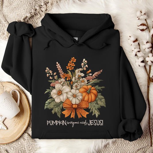 Pumpkin Everyone Needs Jesus Hoodie
