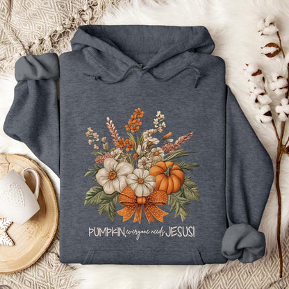 Pumpkin Everyone Needs Jesus Hoodie