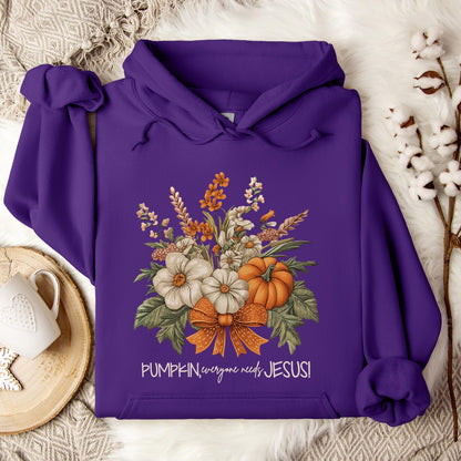 Pumpkin Everyone Needs Jesus Hoodie