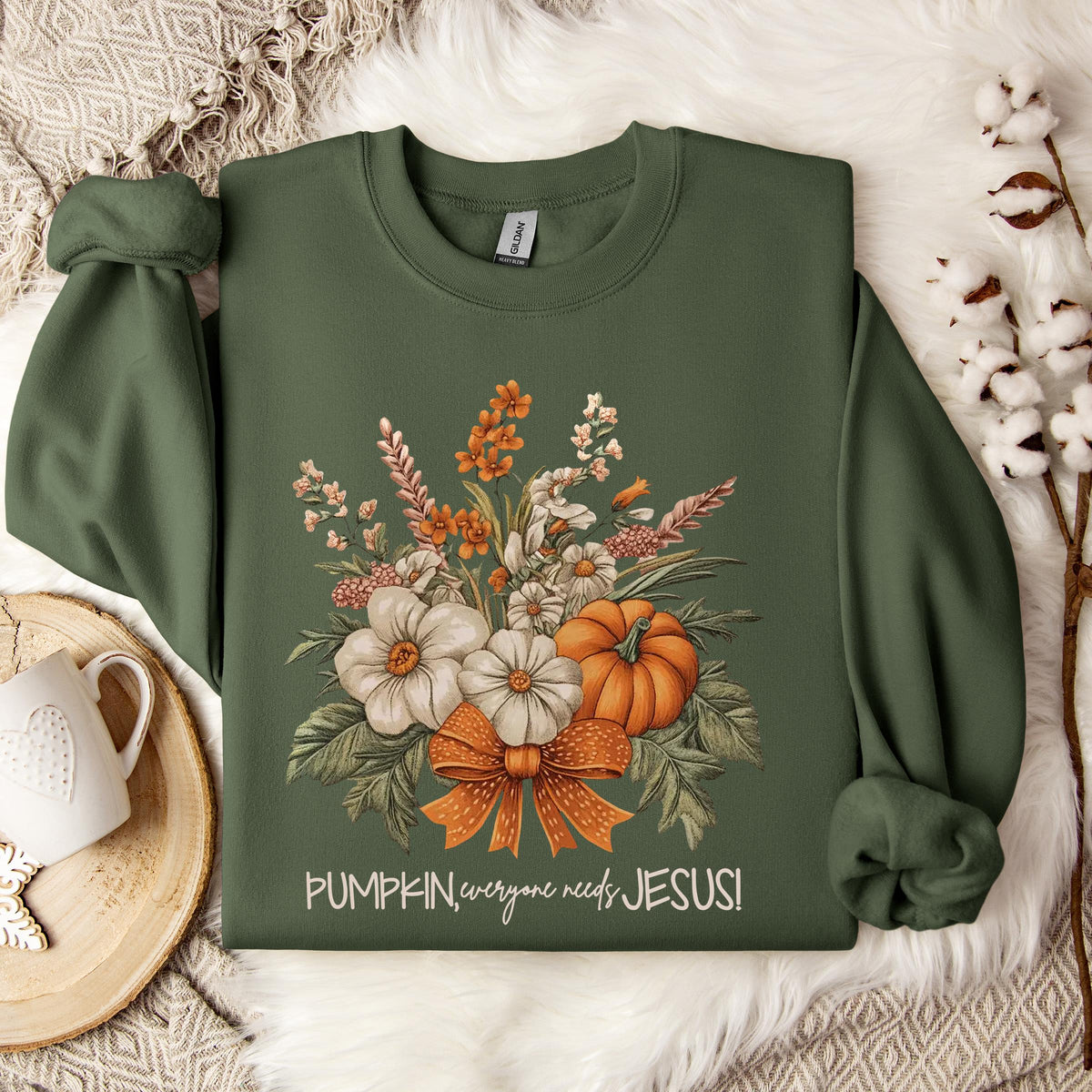 Pumpkin Everyone Needs Jesus Sweatshirt