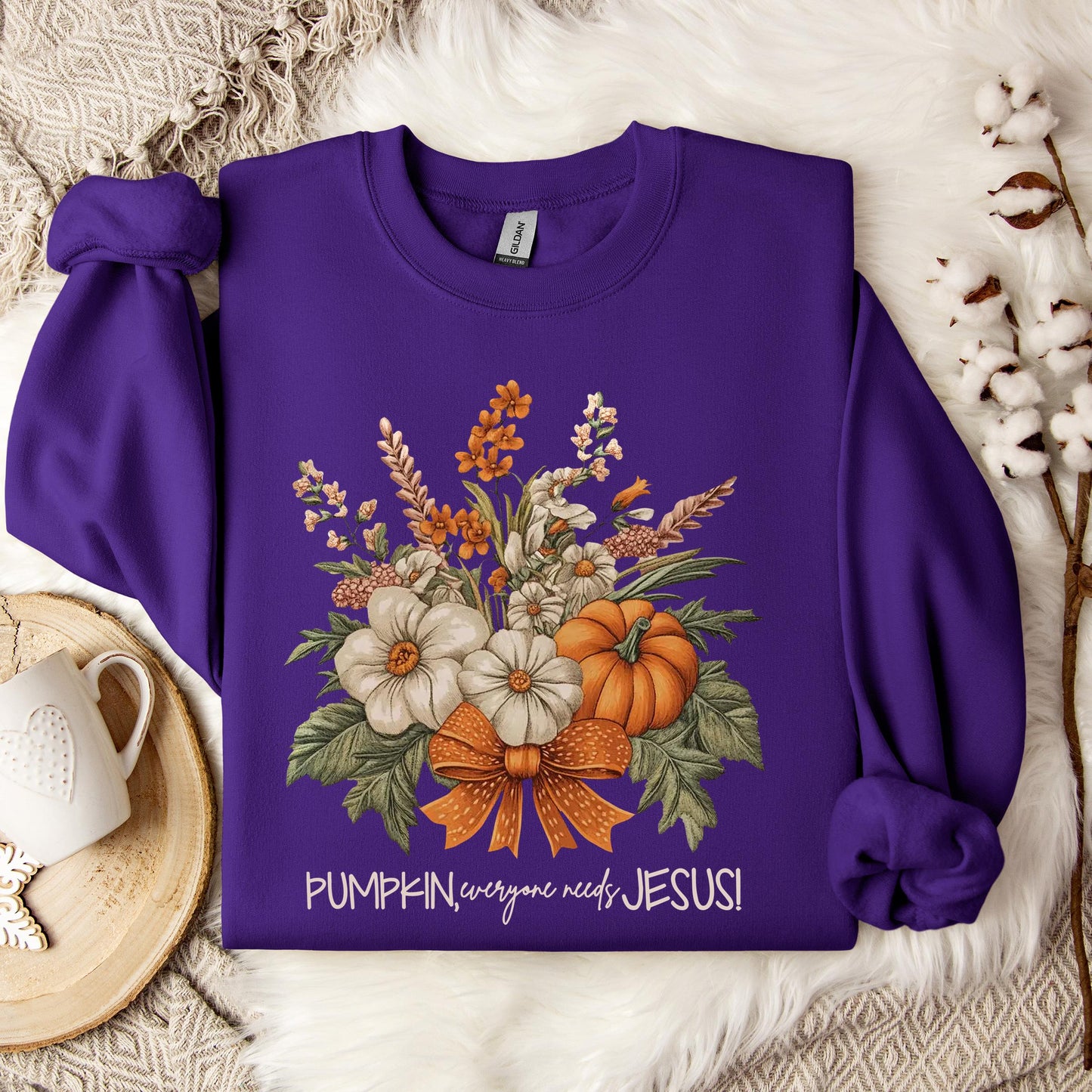 Pumpkin Everyone Needs Jesus Sweatshirt