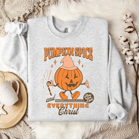 Pumpkin Spice And Everything Christ Sweatshirt