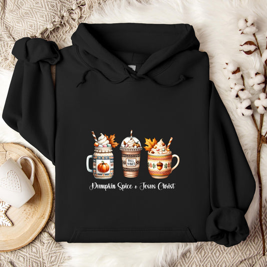 Pumpkin Spice And Jesus Christ 02 Hoodie