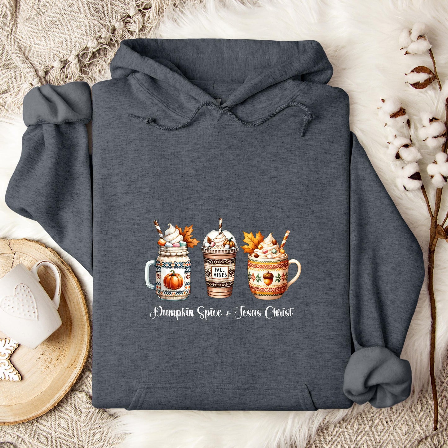 Pumpkin Spice And Jesus Christ 02 Hoodie