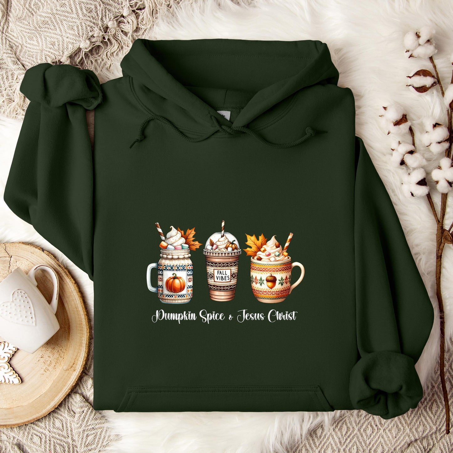 Pumpkin Spice And Jesus Christ 02 Hoodie