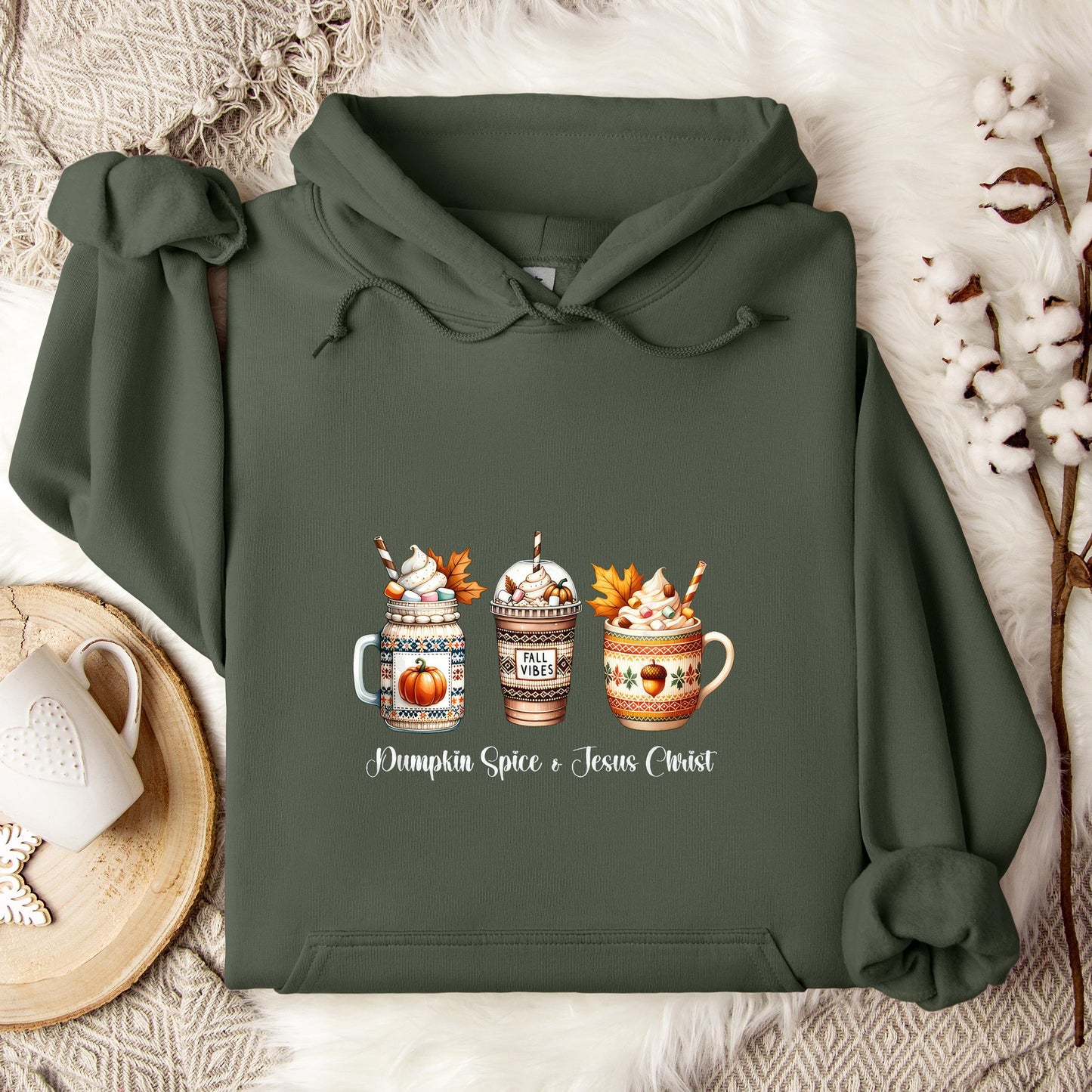 Pumpkin Spice And Jesus Christ 02 Hoodie