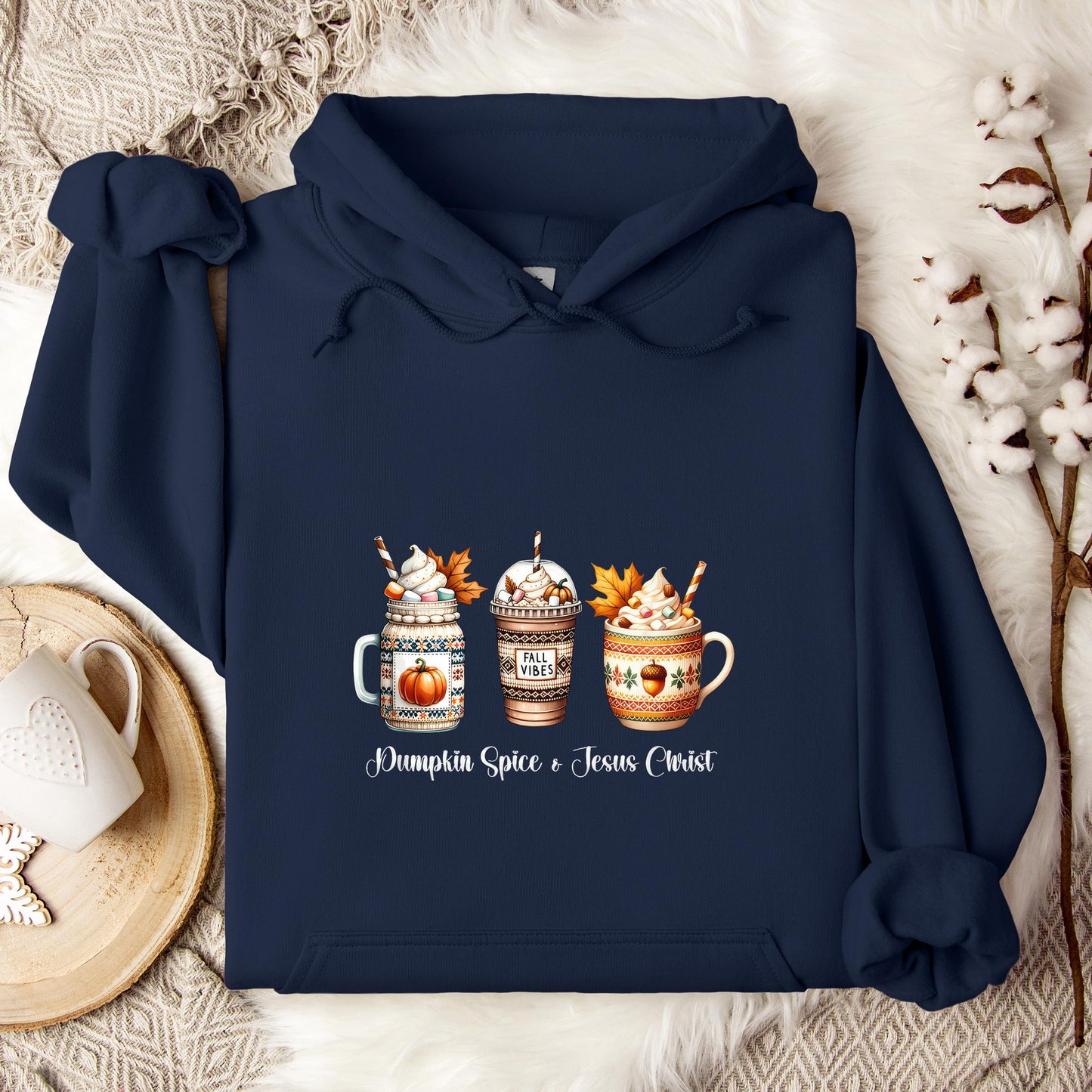 Pumpkin Spice And Jesus Christ 02 Hoodie