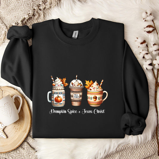 Pumpkin Spice And Jesus Christ 02 Sweatshirt