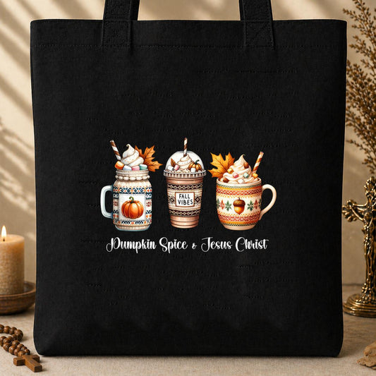 Pumpkin Spice And Jesus Christ 02 Tote Bag