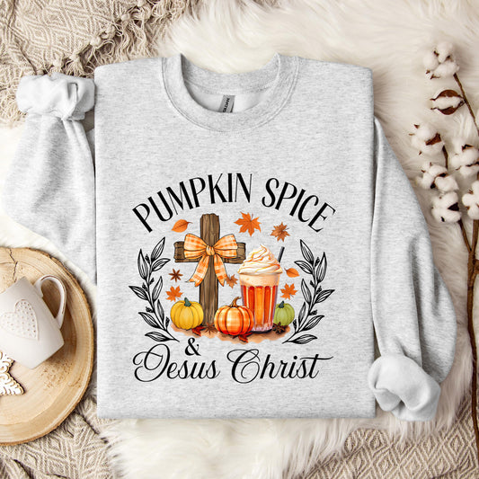 Pumpkin Spice & Jesus Christ 04 Sweatshirt