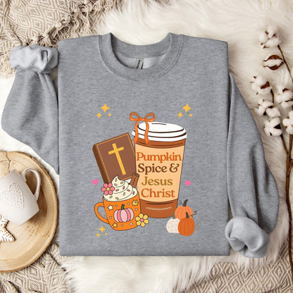 Pumpkin Spice & Jesus Christ 05 Sweatshirt