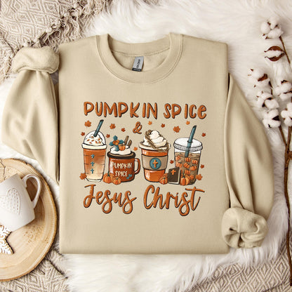 Pumpkin Spice & Jesus Christ 06 Sweatshirt