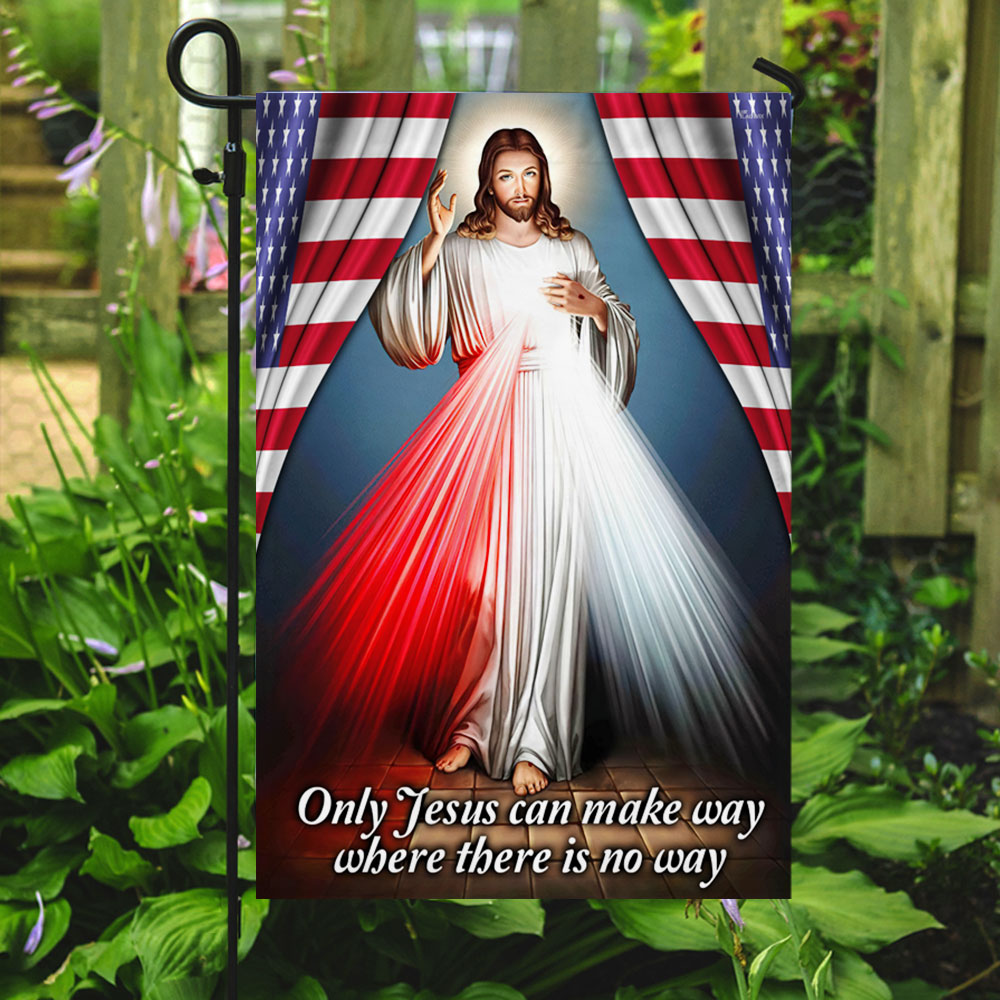 Divine Mercy Flag Only Jesus Can Make Way Where There Is No Way