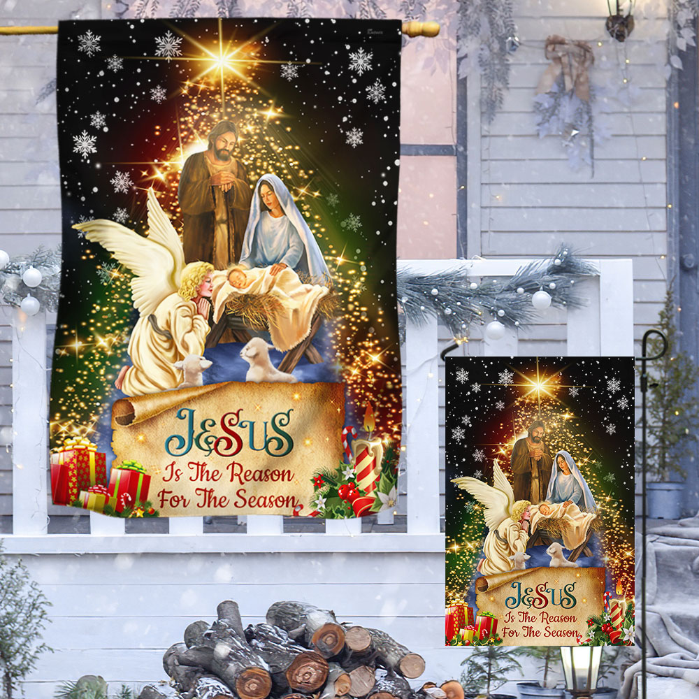 Jesus Christmas Flag Jesus Is The Reason For The Season Christmas Flag