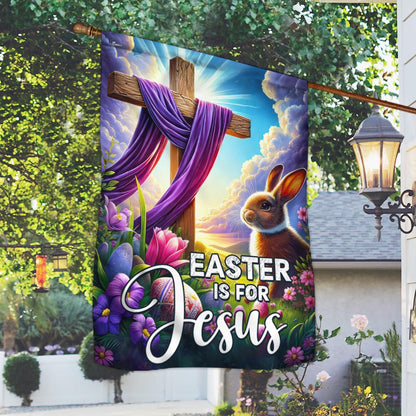 FLAGWIX Easter Is For Jesus Bunny Rabbit Jesus Christ Cross Flag