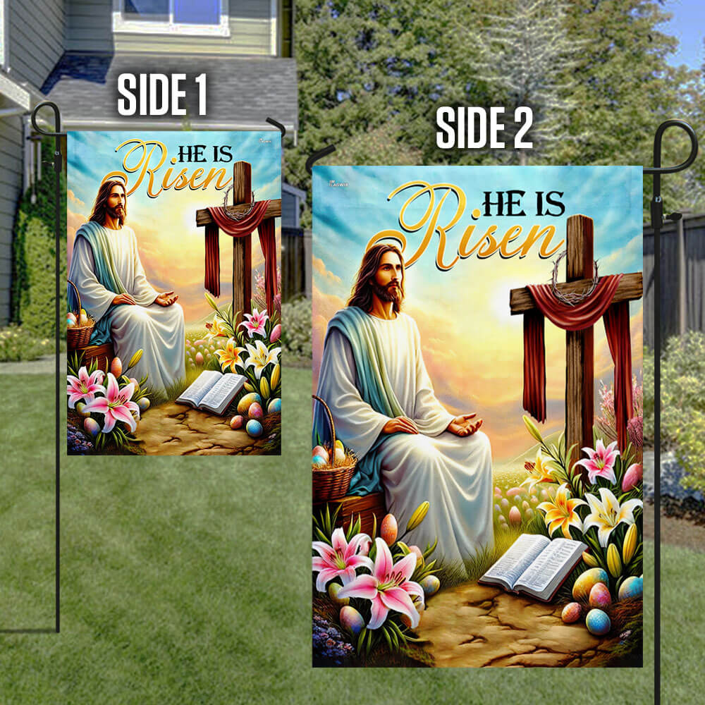 FLAGWIX  Jesus Christ Easter Day He Is Risen Christian Cross Flag