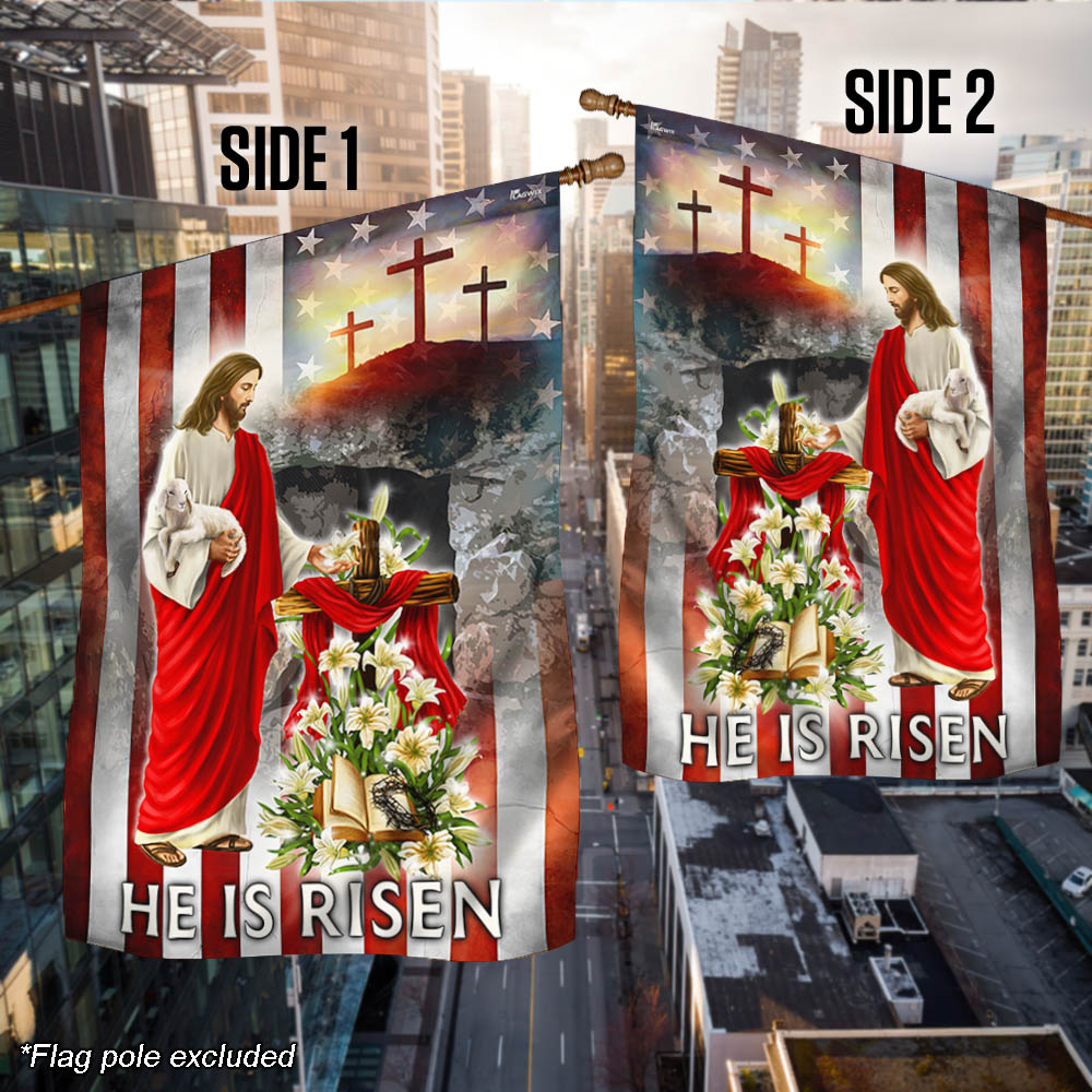 FLAGWIX Easter Day Jesus He Is Risen Easter Flag