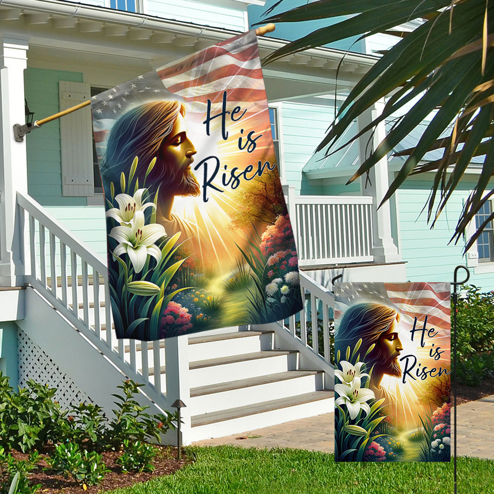 FLAGWIX  Easter Day Jesus He Is Risen Flag