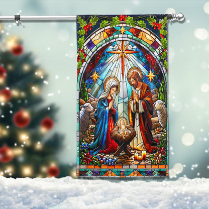Nativity of Jesus Christmas Oh Holy Night Flag