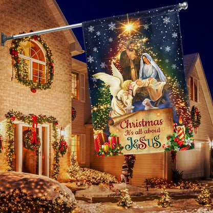 Jesus Christmas Flag Christmas It's All About Jesus Nativity Of Jesus Flag