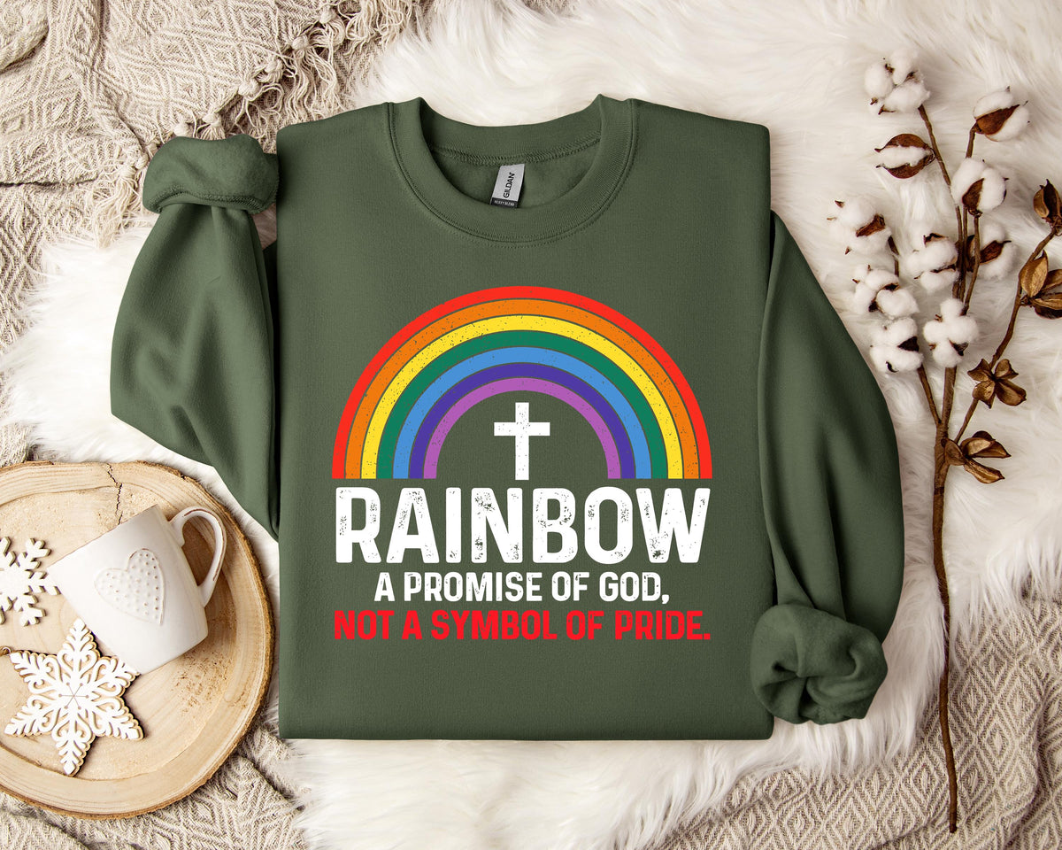 Rainbow A Promise Of God Not A Symbol Of Pride Sweatshirt