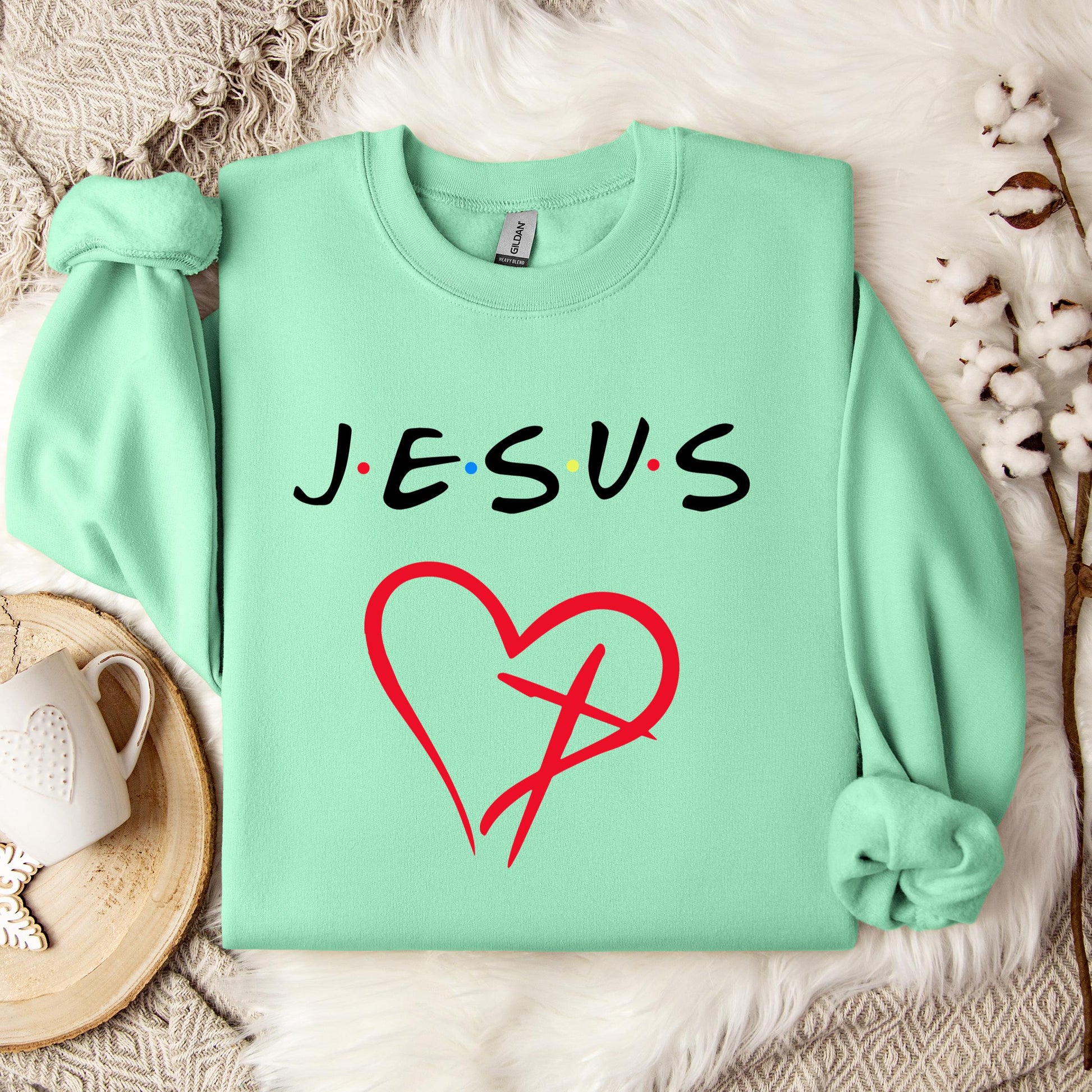 Religious Jesus Heart Sweatshirt