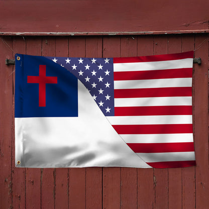 Christian Flag American Christian Grommet Flag