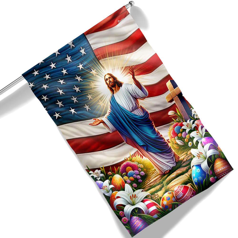 FLAGWIX  Jesus Easter American He Is Risen Christian Flag