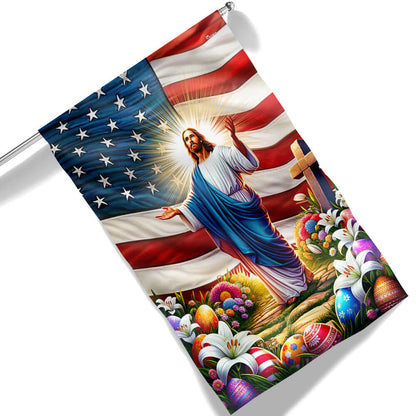 FLAGWIX  Jesus Easter American He Is Risen Christian Flag