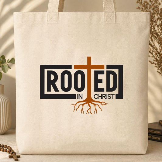 Rooted In Christ Tote Bag