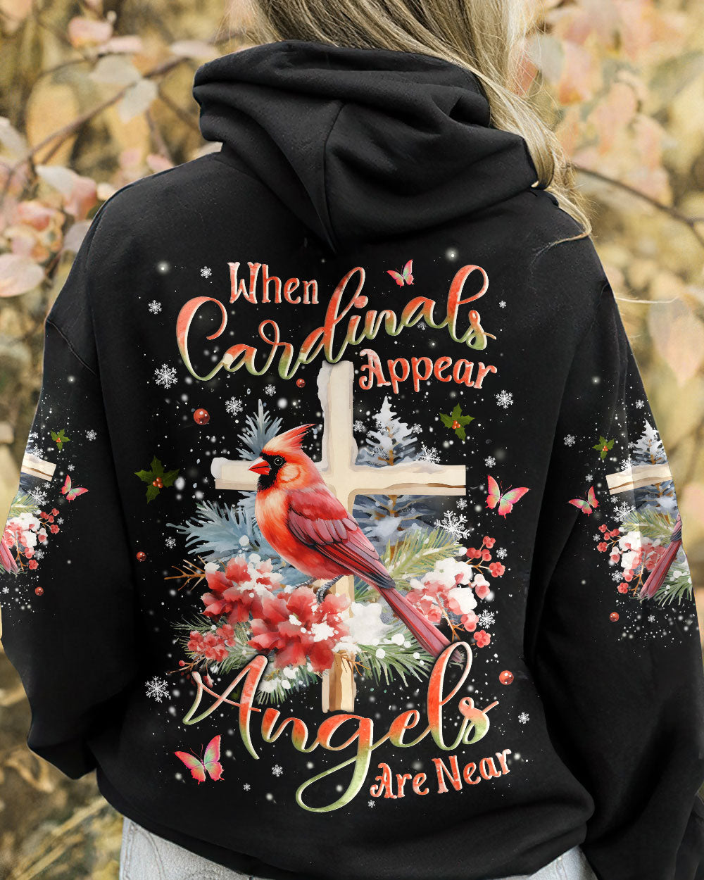 When Cardinals Appear Angels Are Near Christmas Hoodie 4