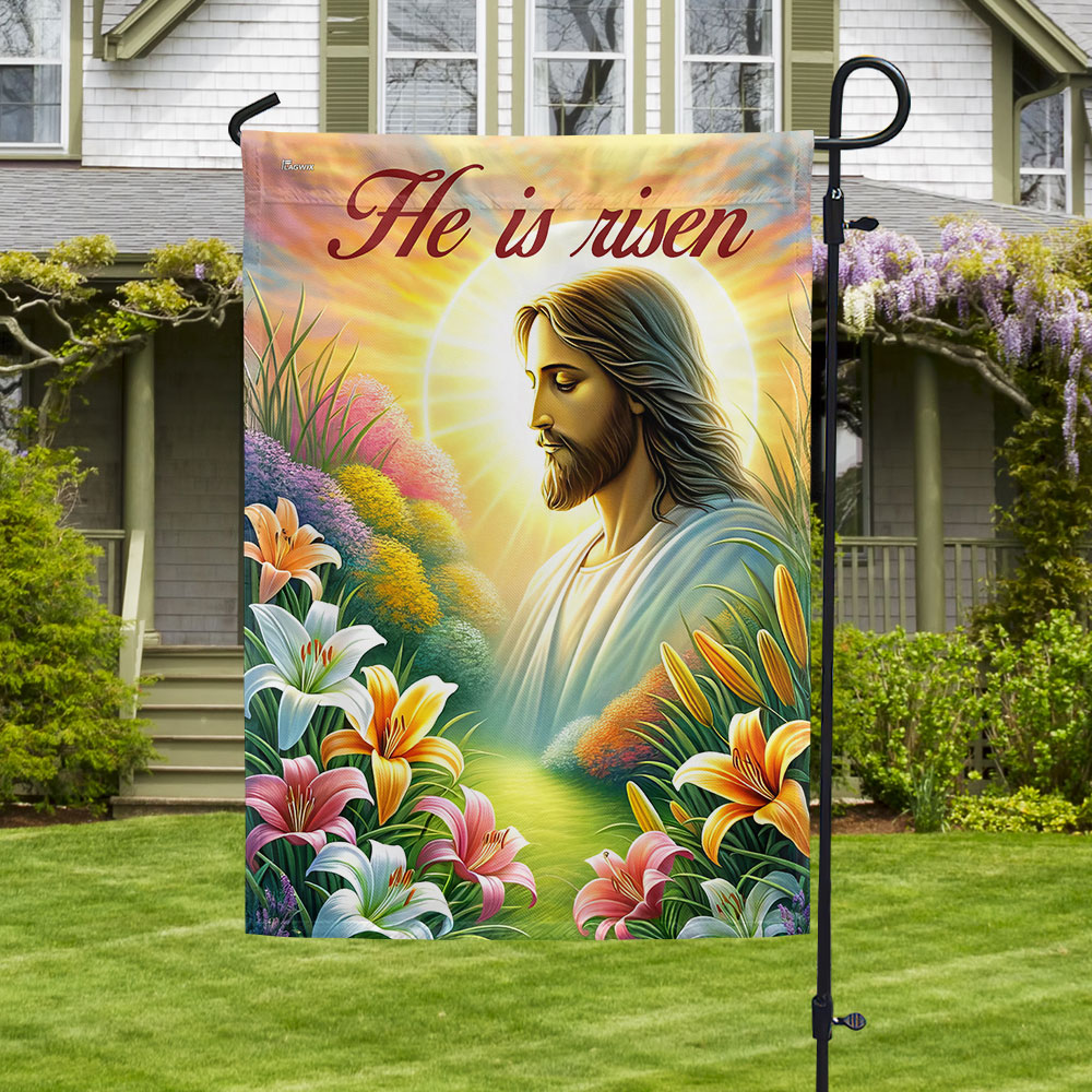 FLAGWIX  Jesus Christ Easter Day He Is Risen Flag
