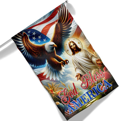FLAGWIX Patriotic Eagle Jesus God Bless America Flag