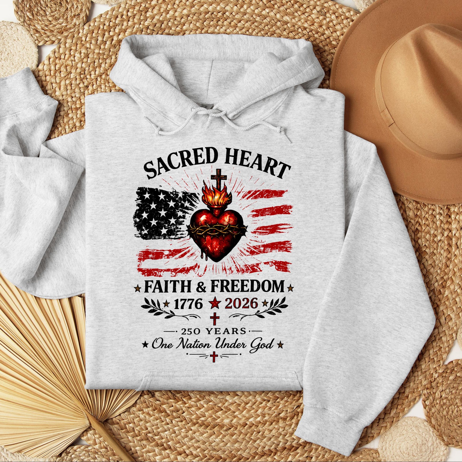 Sacred Heart Faith & Freedom 1776-2026 250 Years One Nation Under God