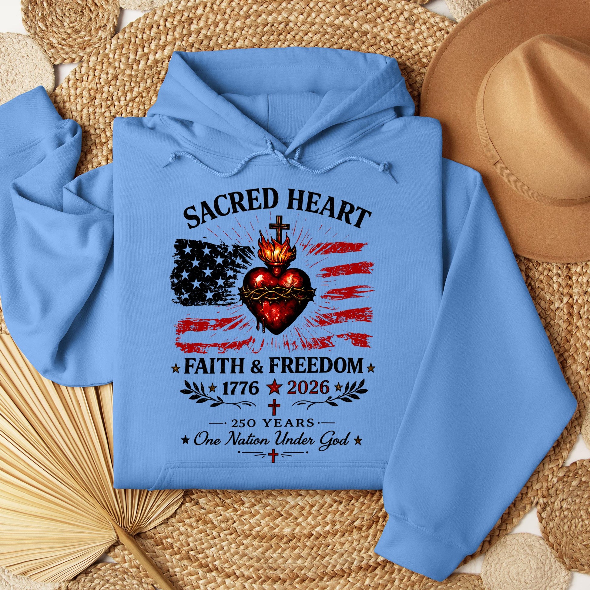 Sacred Heart Faith & Freedom 1776-2026 250 Years One Nation Under God