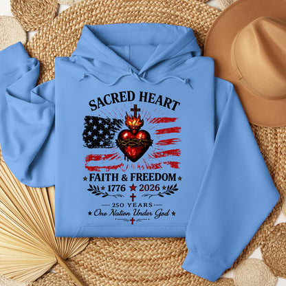 Sacred Heart Faith & Freedom 1776-2026 250 Years One Nation Under God