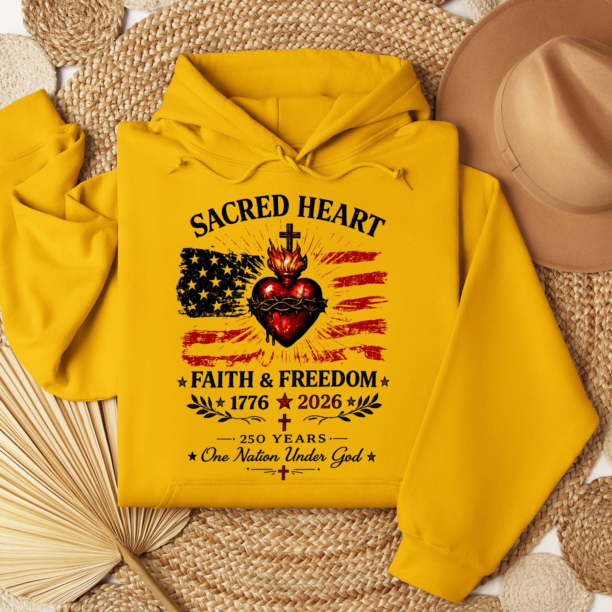 Sacred Heart Faith & Freedom 1776-2026 250 Years One Nation Under God