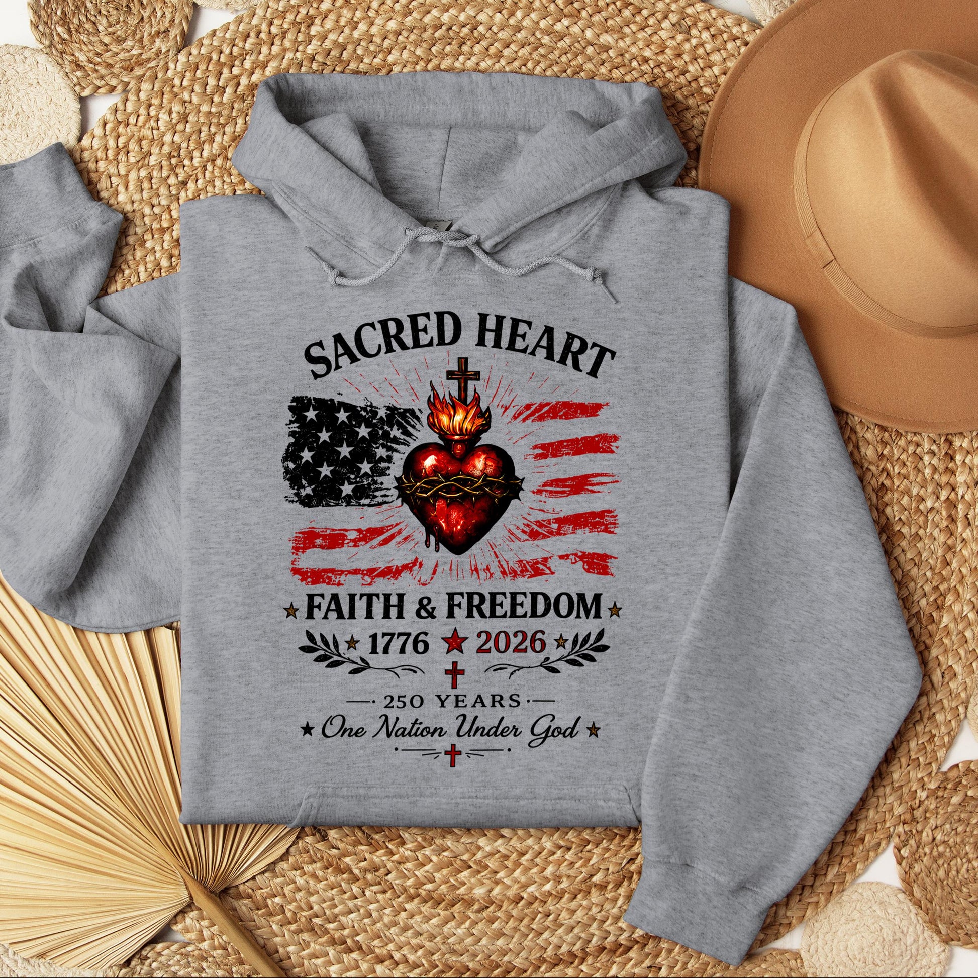 Sacred Heart Faith & Freedom 1776-2026 250 Years One Nation Under God