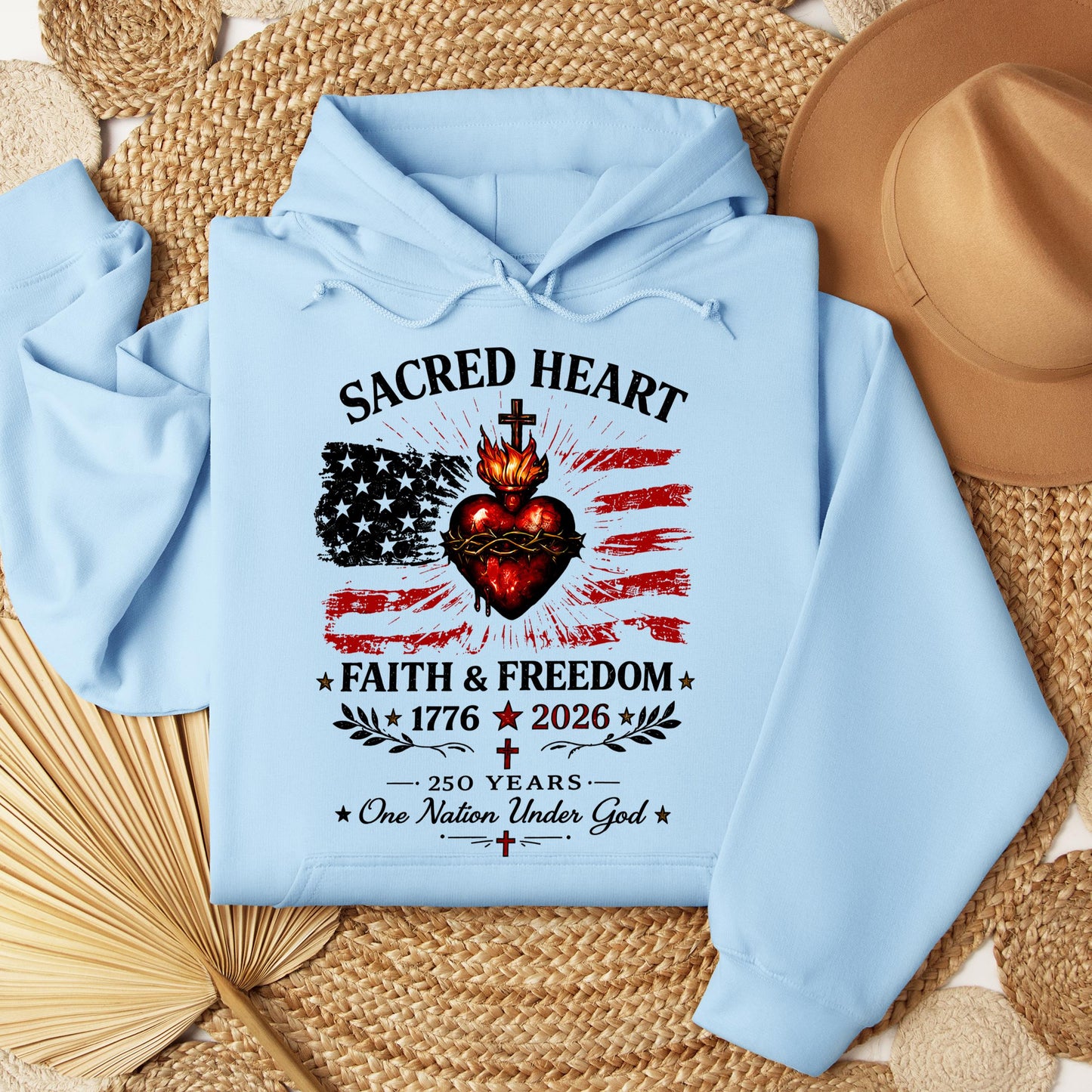 Sacred Heart Faith & Freedom 1776-2026 250 Years One Nation Under God