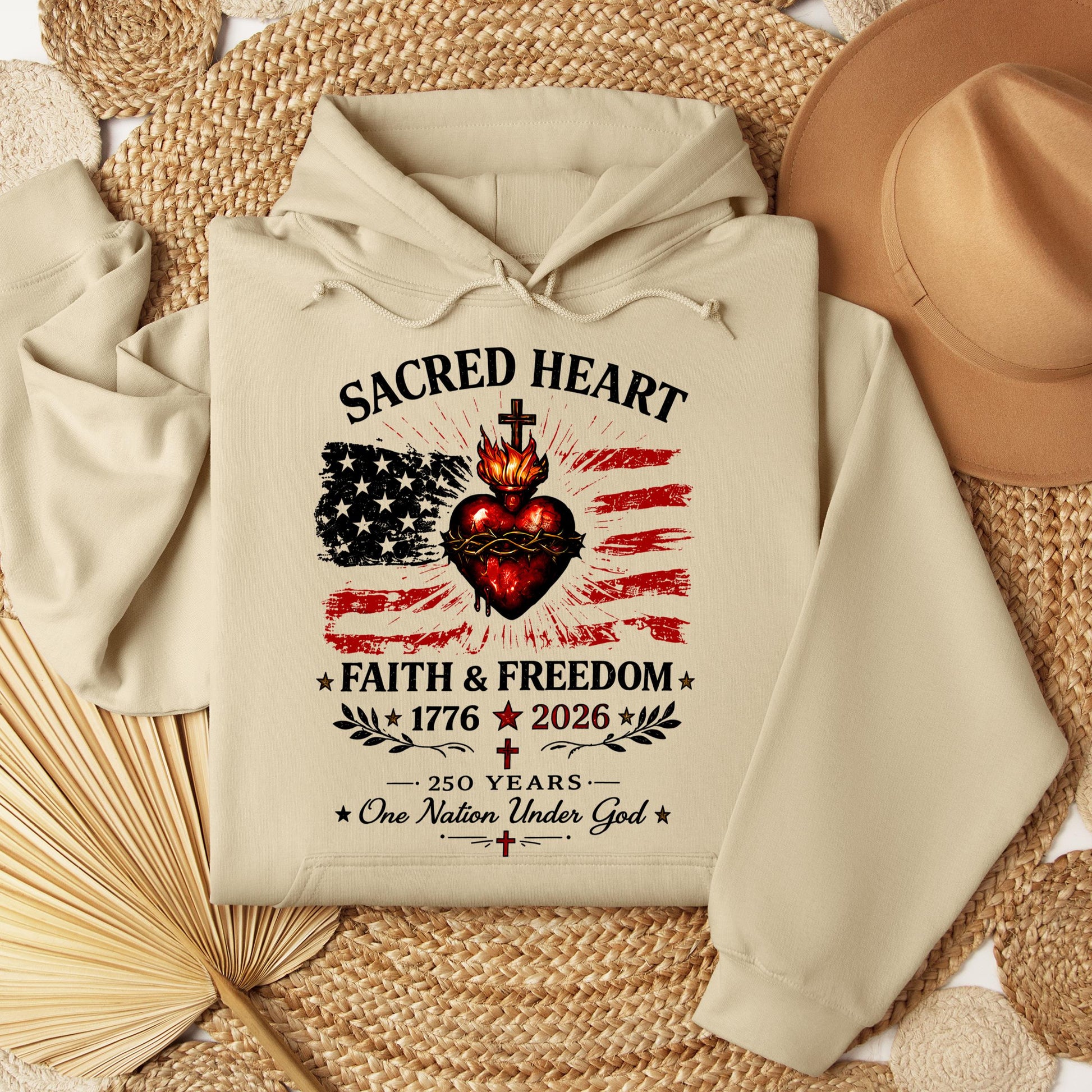 Sacred Heart Faith & Freedom 1776-2026 250 Years One Nation Under God