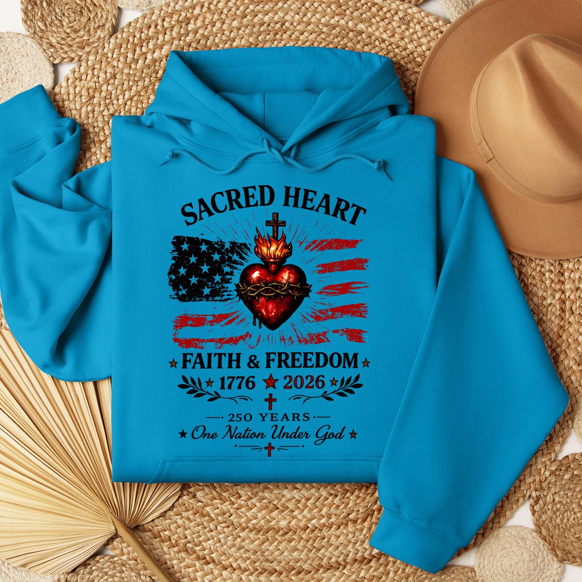 Sacred Heart Faith & Freedom 1776-2026 250 Years One Nation Under God