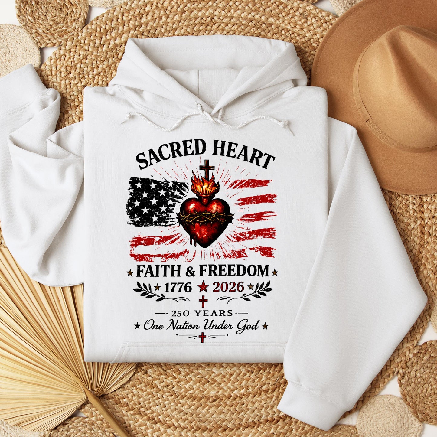 Sacred Heart Faith & Freedom 1776-2026 250 Years One Nation Under God