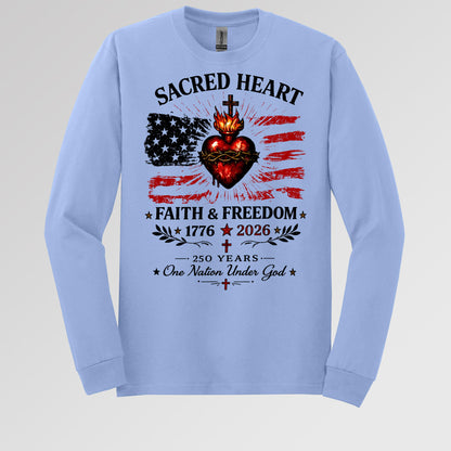 Sacred Heart Faith & Freedom 1776-2026 250 Years One Nation Under God